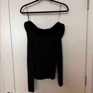 Zara Black Off-the-Shoulder Sweater